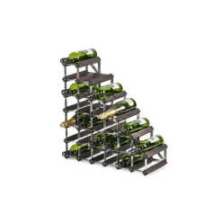 Traditional Wine Rack Co. wijnrek voor onder de trap 61,2 x 22,8 cm verbrande eik bruin