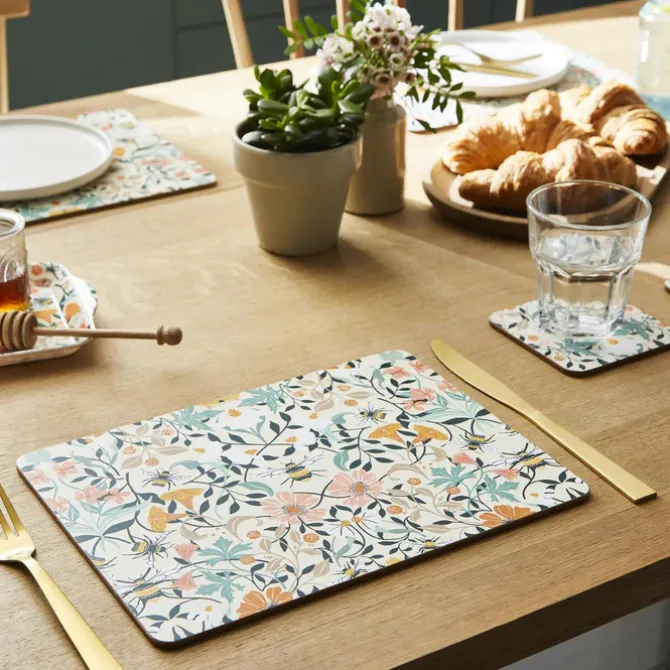 Ulster Weavers Bee Bloom placemat 29 x 21 cm 4 stuks