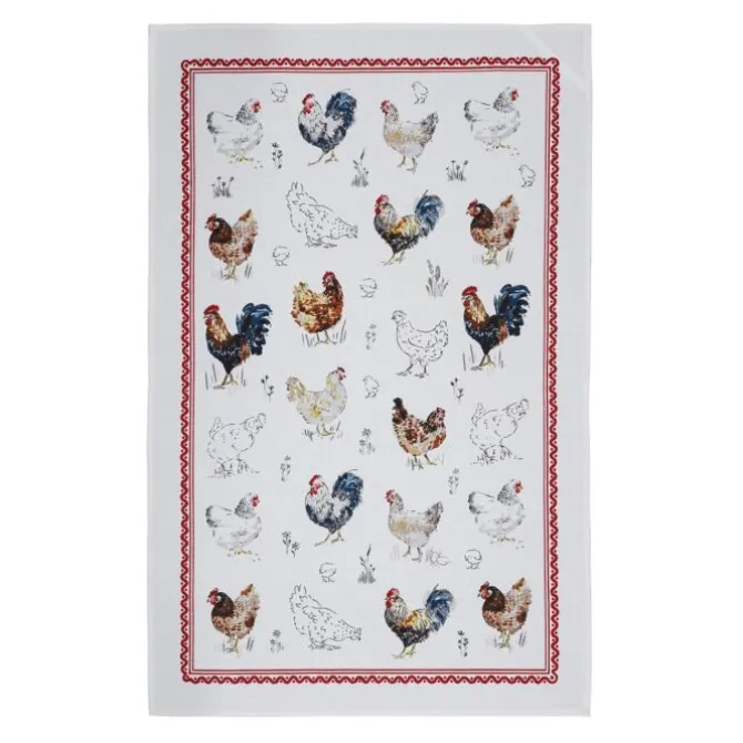 Ulster Weavers Farm Birds theedoek katoen