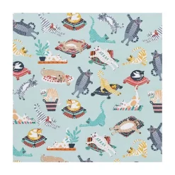 Ulster Weavers Kitty Cats lange pannenlap katoen blauw