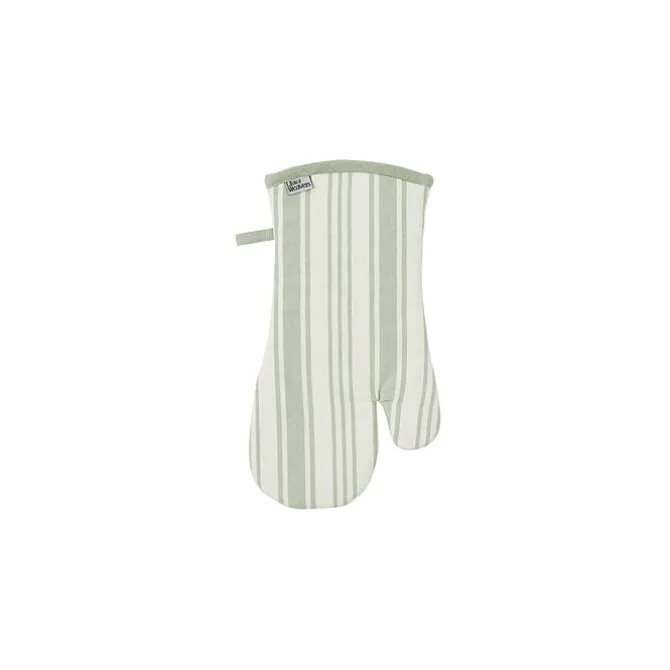 Ulster Weavers Sage Stripe ovenwant katoen groen