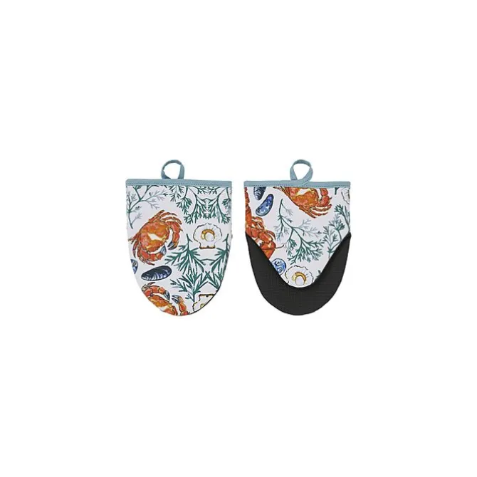 Ulster Weavers Shellfish kleine ovenwant katoen blauw 2 stuks