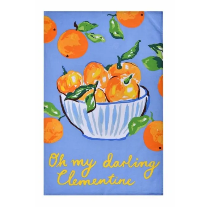 Ulster Weavers Summer Fruits Clementine theedoek katoen