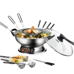 Unold Asia Fondue rond ø 41,5 cm 6 persoons rvs