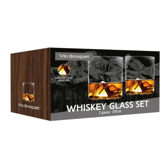 Vin Bouquet whiskyglas met bergen 370 ml 2 stuks