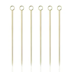 Viski cocktailprikkers Gold 6 stuks