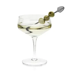 Viski cocktailprikkers Gunmetal Art Deco 4stuks