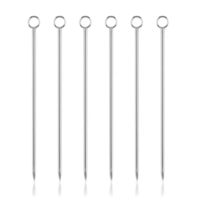 Viski cocktailprikkers Stainless Steel 6 stuks