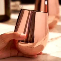 Viski Stemless tumbler wijnglas Copper 2 stuks