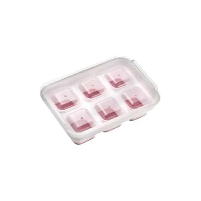 Westmark Cube ijsblokjesvorm met deksel voor 6 ijsblokjes silicone wit