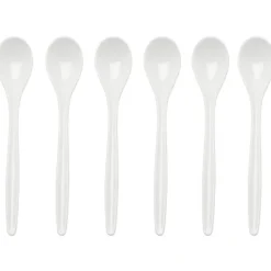 Westmark eierlepels kunststof 14,5 cm wit 6 stuks