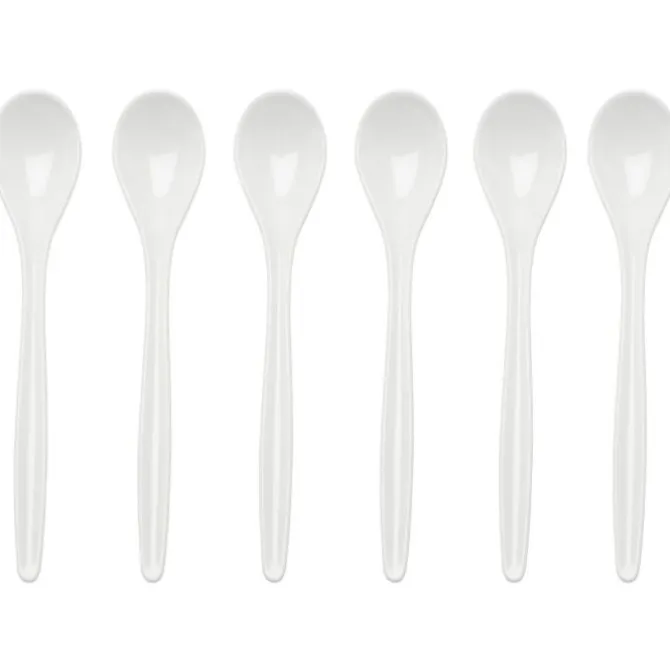 Westmark eierlepels kunststof 14,5 cm wit 6 stuks