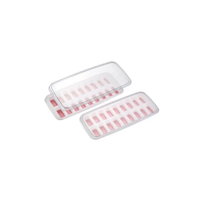 Westmark ijsblokjesvorm met deksel voor 36 ijsblokjes silicone wit 2-delig