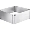 Westmark verstelbare taartvorm vierkant 15,5 - 28 cm rvs