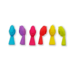 Winkee Bird Glass markers silicone 6 stuks