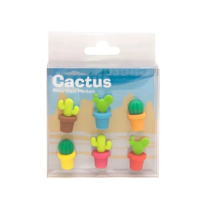 Winkee Cactus Glass markers silicone 6 stuks