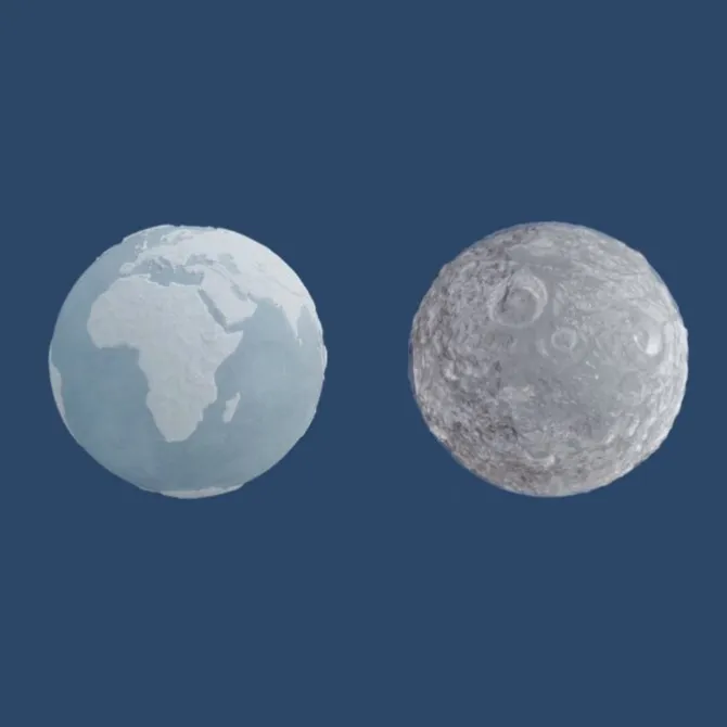 Winkee Globe and moon ice tray