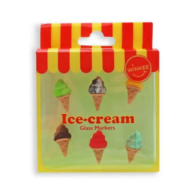 Winkee Ice Cream Glass markers silicone 6 stuks