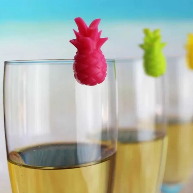 Winkee Pineapple Glass markers silicone 6 stuks