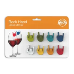Winkee Rock Hand Glass Markers silicone 8 stuks