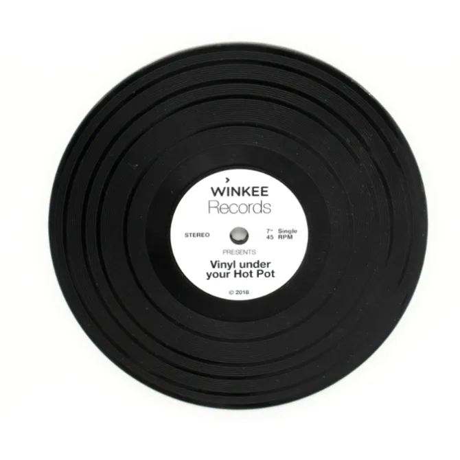 Winkee Vinyl Record Trivet wit