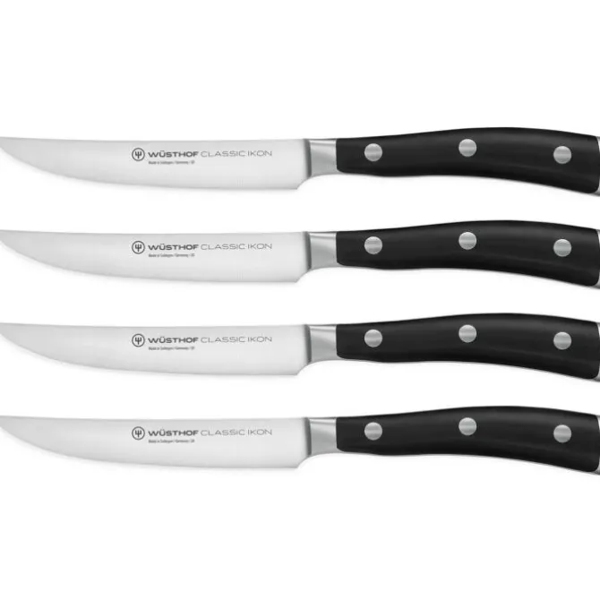 Wüsthof Classic Ikon steakmessenset messenstaal 4 stuks