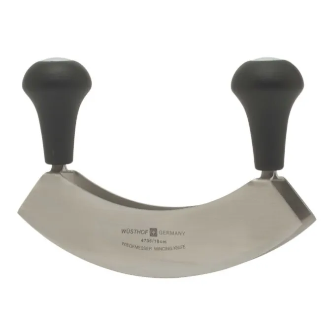 Wüsthof dubbel wiegemes 18 cm messenstaal zwart