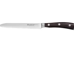 Wüsthof Ikon worst- en tomatenmes 14 cm messenstaal hout