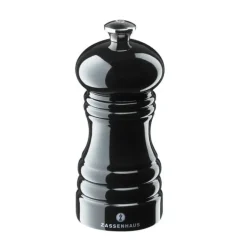 Zassenhaus Berlin pepermolen 12 cm hout glanzend zwart