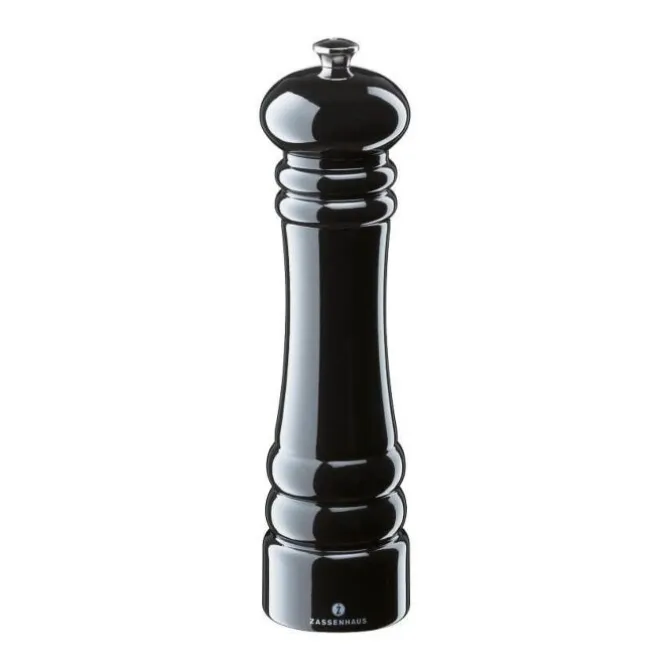 Zassenhaus Berlin zoutmolen 24 cm hout glanzend zwart