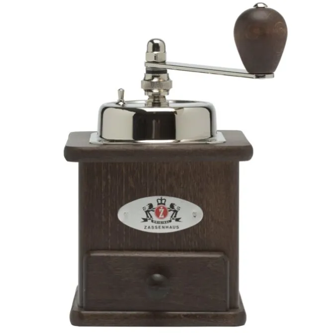 Zassenhaus Brasilia koffiemolen 12,5 x 12 cm donker beukenhout