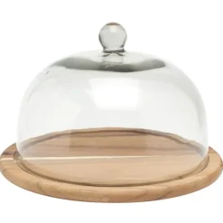Zassenhaus kaasstolp met houten plank rond ø 30 cm glas