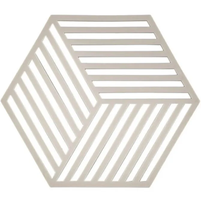 Zone Denmark Hexagon onderzetter 16 x 14 cm silicone lichtgrijs
