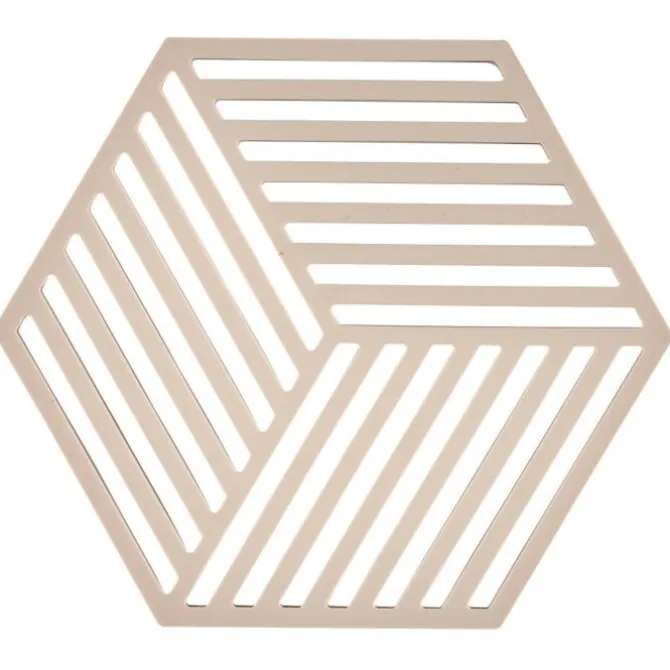 Zone Denmark Hexagon onderzetter 16 x 14 cm silicone woestijnkleur