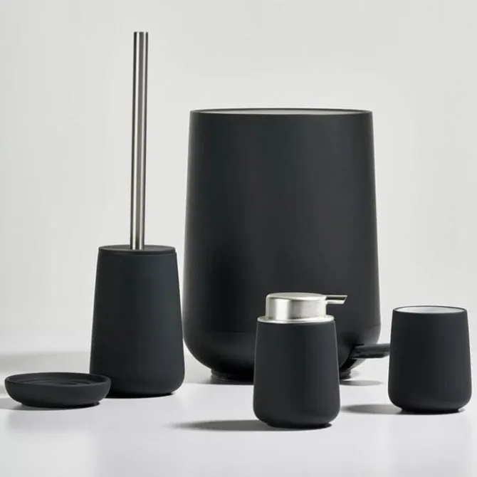 Zone Denmark Nova zeepdispenser porselein rvs zwart zilver