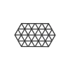 Zone Denmark Triangles onderzetter 24 x 14 cm silicone zwart