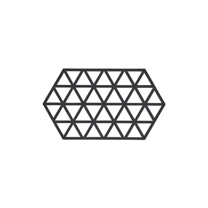 Zone Denmark Triangles onderzetter 24 x 14 cm silicone zwart