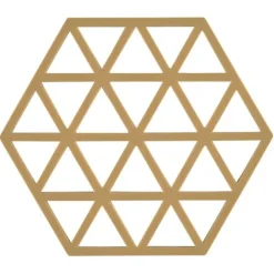 Zone Denmark Triangles onderzetter 16 x 14 cm silicone licht kaki
