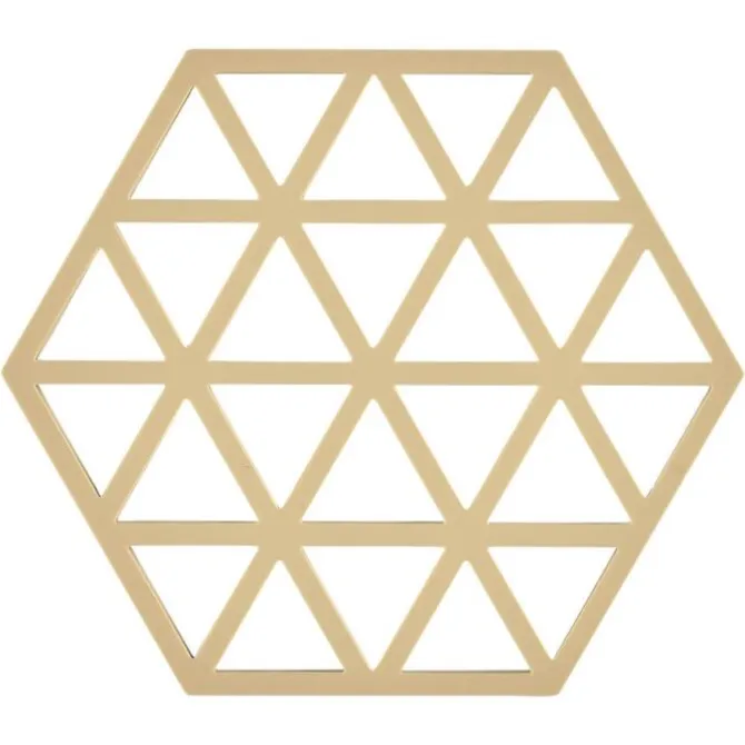 Zone Denmark Triangles onderzetter 16 x 14 cm silicone licht zandkleur