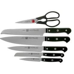 Zwilling Gourmet SharpBlock messenset met messenblok essenhout 7-delig