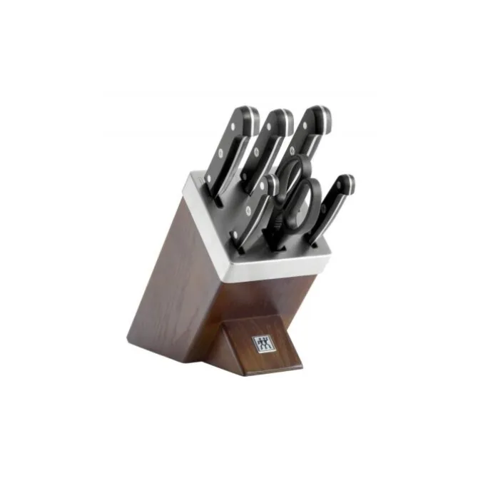 Zwilling Gourmet SharpBlock messenset met messenblok essenhout 7-delig